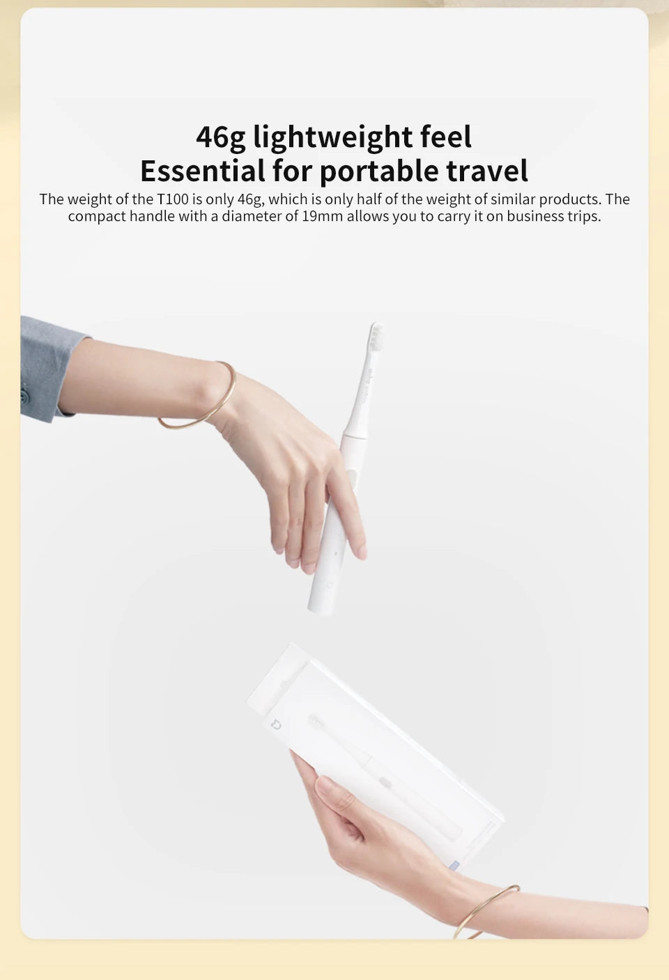 Xiaomi Mijia T100 Sonic Electric Toothbrush – USB Rechargeable & Waterproof
