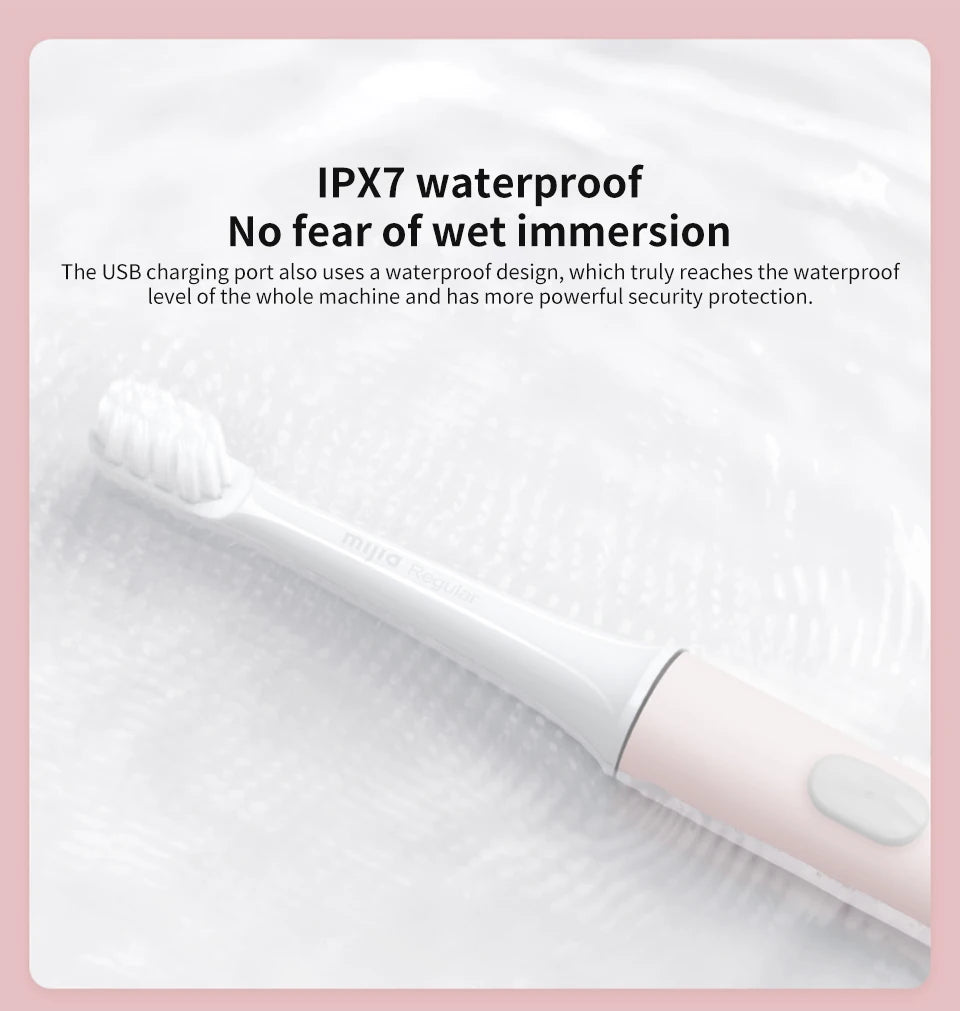 Xiaomi Mijia T100 Sonic Electric Toothbrush – USB Rechargeable & Waterproof
