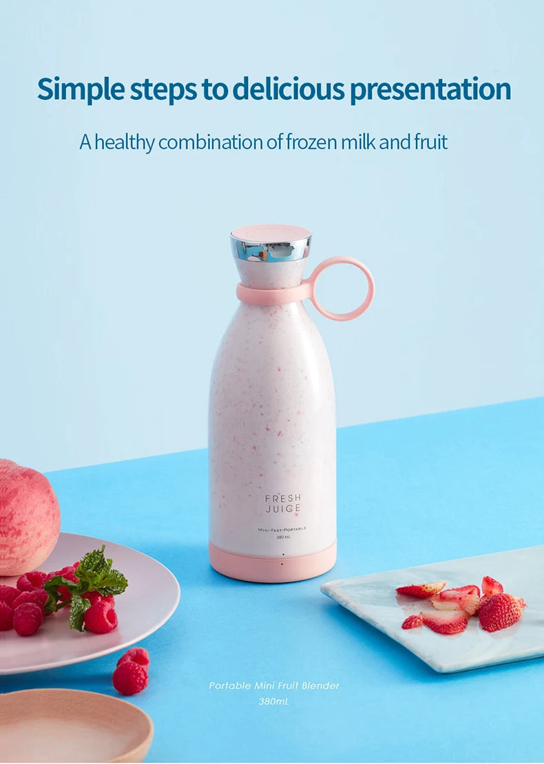 Portable Mini Juicer & Blender – USB Fruit & Milkshake Maker, Multi-Function