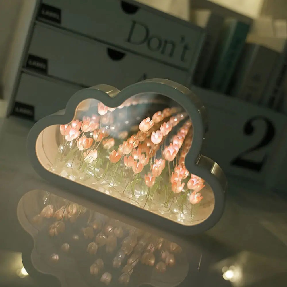 DIY Tulip Sea Night Lamp – Creative Gift, Dual Function When Off