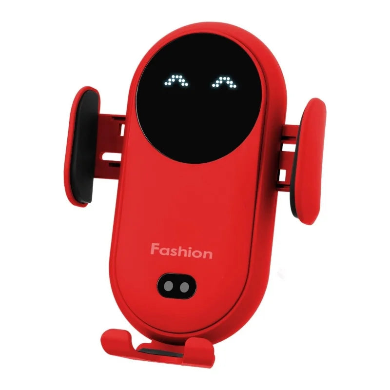 Wireless Car Charger & Phone Holder – Fast, Automatic Clamping with Smart Sensor