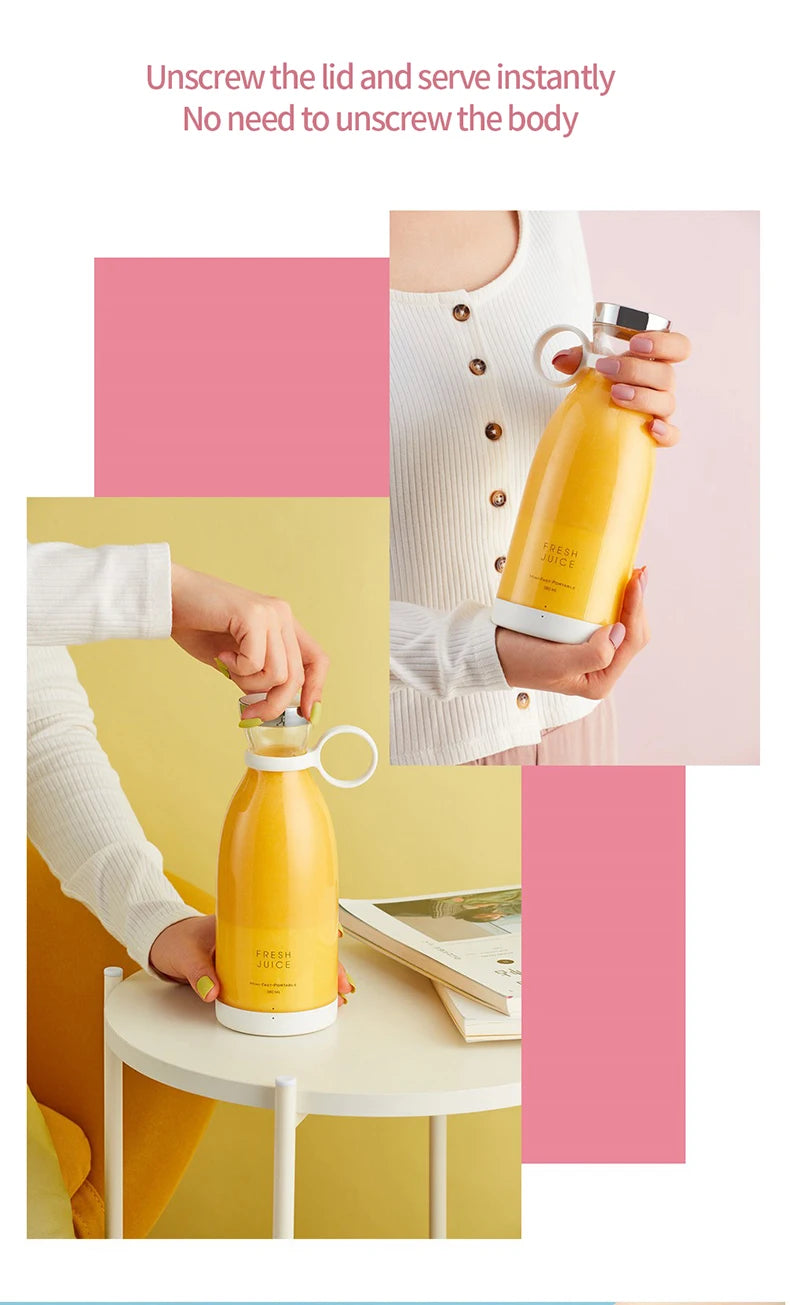 Portable Mini Juicer & Blender – USB Fruit & Milkshake Maker, Multi-Function