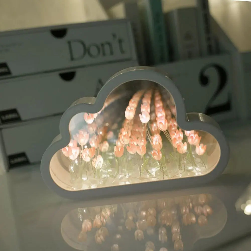 DIY Tulip Sea Night Lamp – Creative Gift, Dual Function When Off