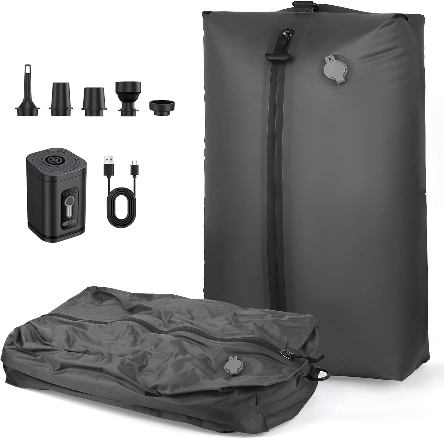 17L–34L Reusable Travel Vacuum Compression Bag with Air Pump