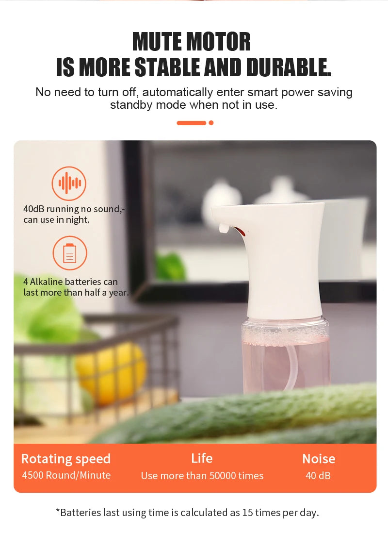Touchless Infrared Battery-Operated Soap & Sanitizer Dispenser