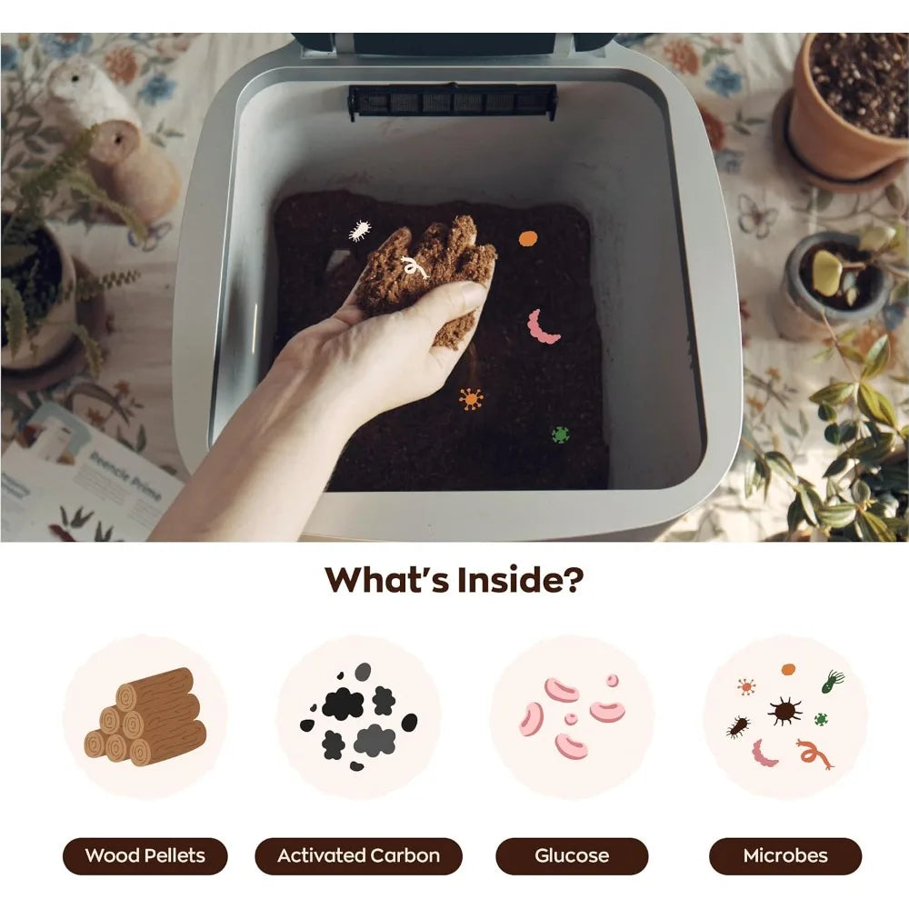 Prime 14L Electric Kitchen Composter – Odorless, Fast Food Waste Decomposer