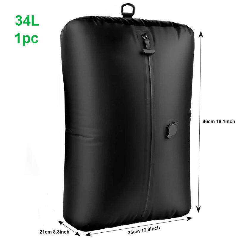 17L–34L Reusable Travel Vacuum Compression Bag with Air Pump
