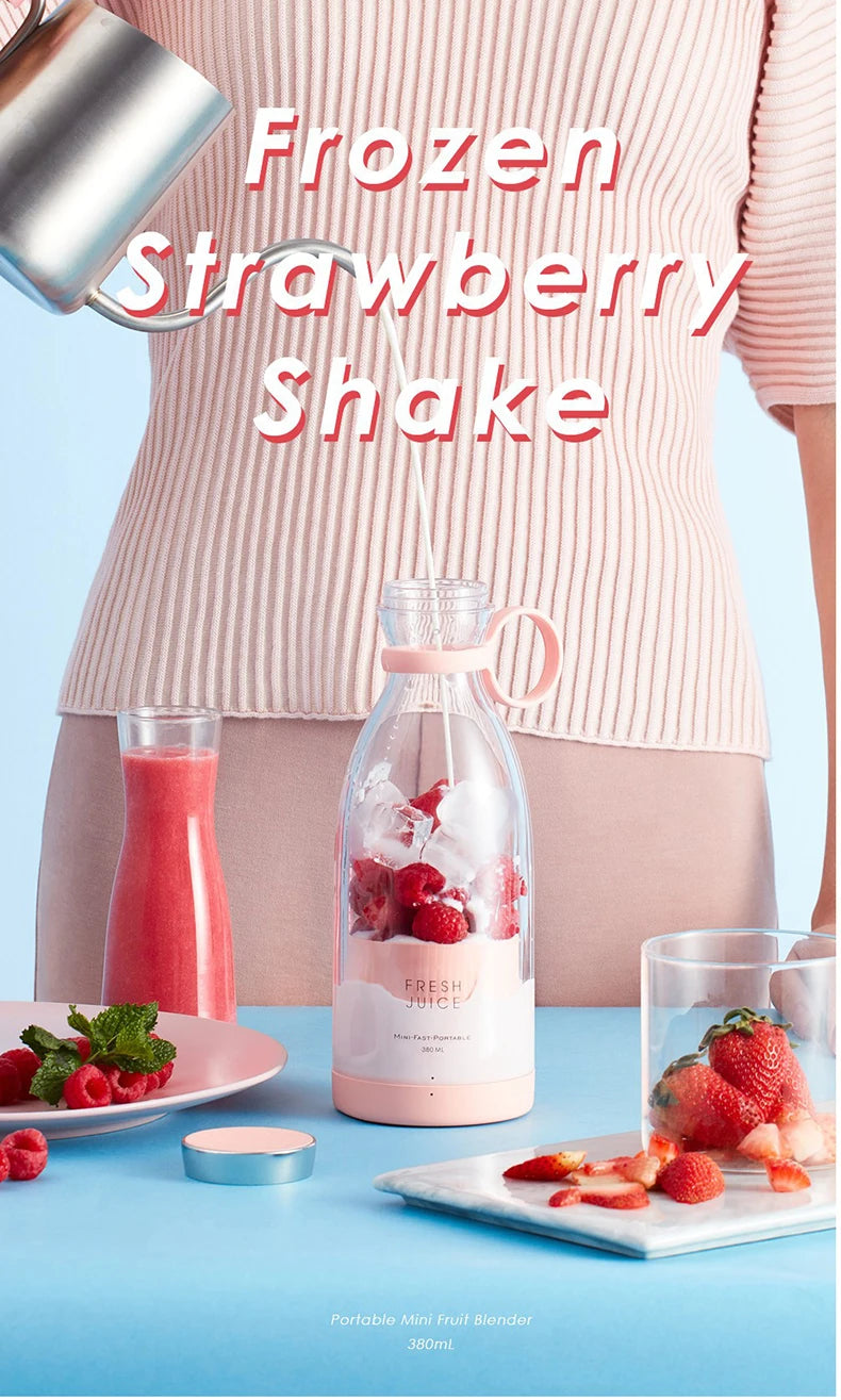 Portable Mini Juicer & Blender – USB Fruit & Milkshake Maker, Multi-Function