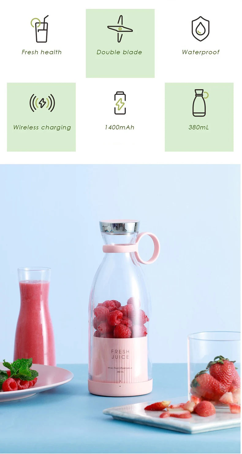 Portable Mini Juicer & Blender – USB Fruit & Milkshake Maker, Multi-Function