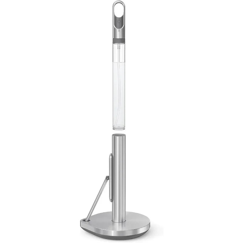 Upgraded version Standing Paper Towel Holder with Spray Pump, Brushed Stainless Steel