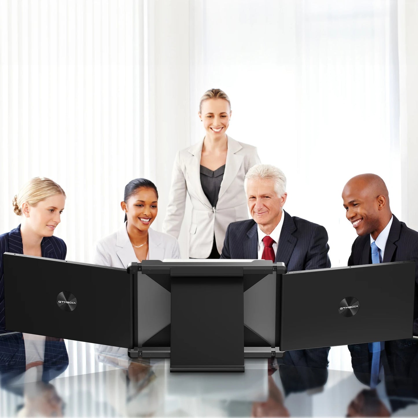 GTMEDIA 11.6'' FHD Portable Monitor – Dual/Triple Screen Extender for 13''–17.3'' Laptops