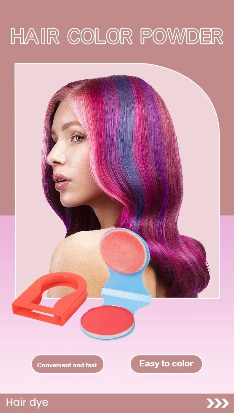 8-Color Washable Temporary Hair Chalk for Kids & Adults