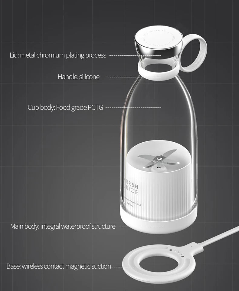 Portable Mini Juicer & Blender – USB Fruit & Milkshake Maker, Multi-Function