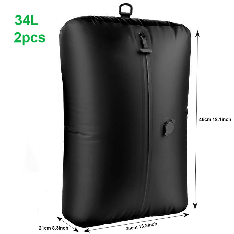 17L–34L Reusable Travel Vacuum Compression Bag with Air Pump
