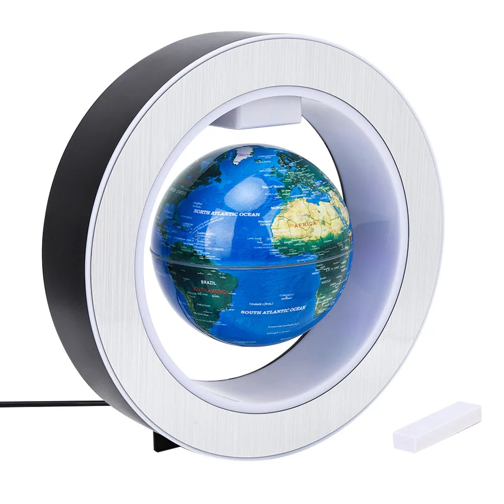 Levitating Floating Globe with LED Lights – Magnetic World Map Globe for Desk or Decor