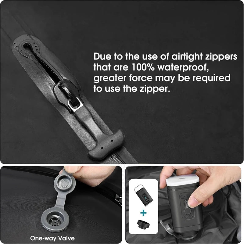 17L–34L Reusable Travel Vacuum Compression Bag with Air Pump