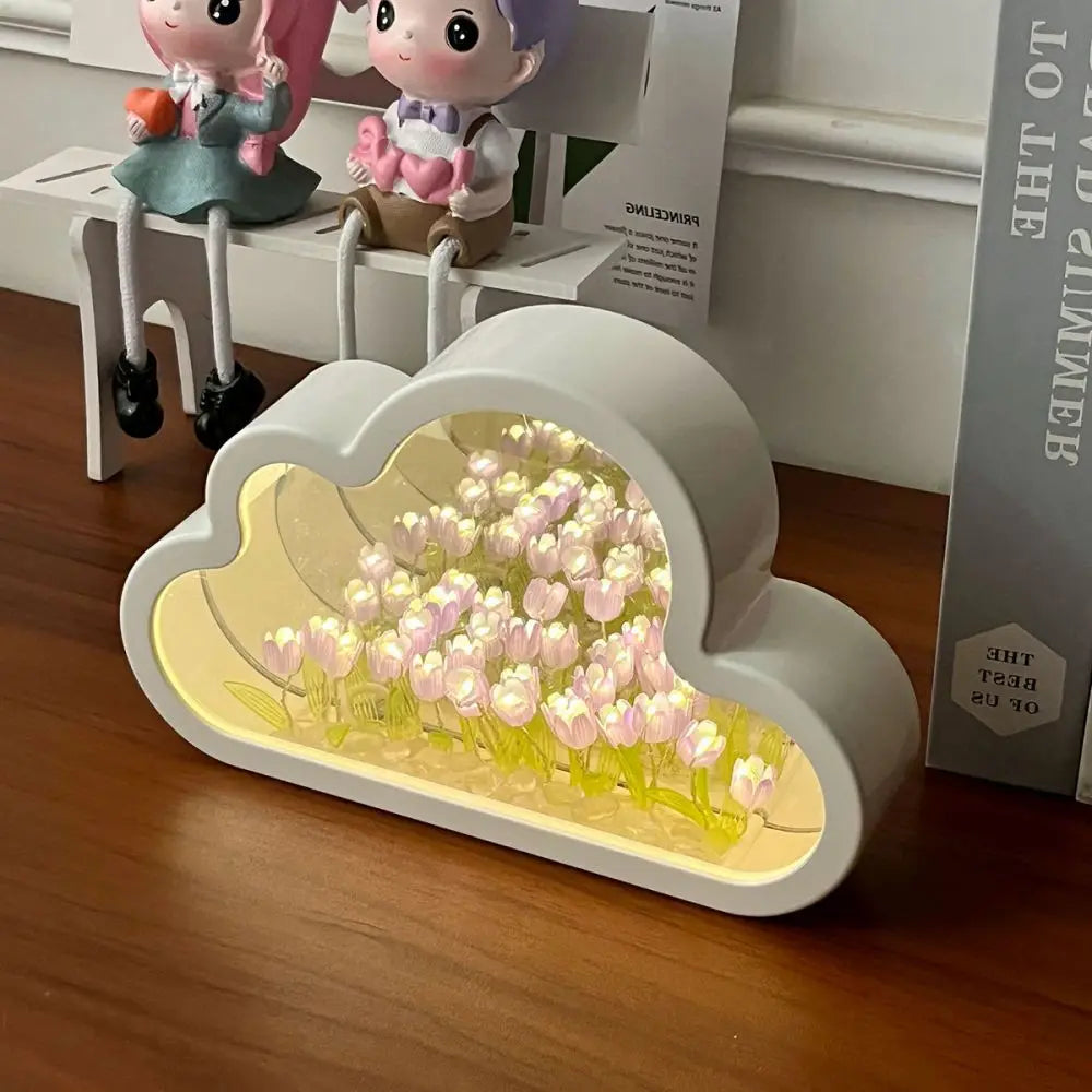 DIY Tulip Sea Night Lamp – Creative Gift, Dual Function When Off