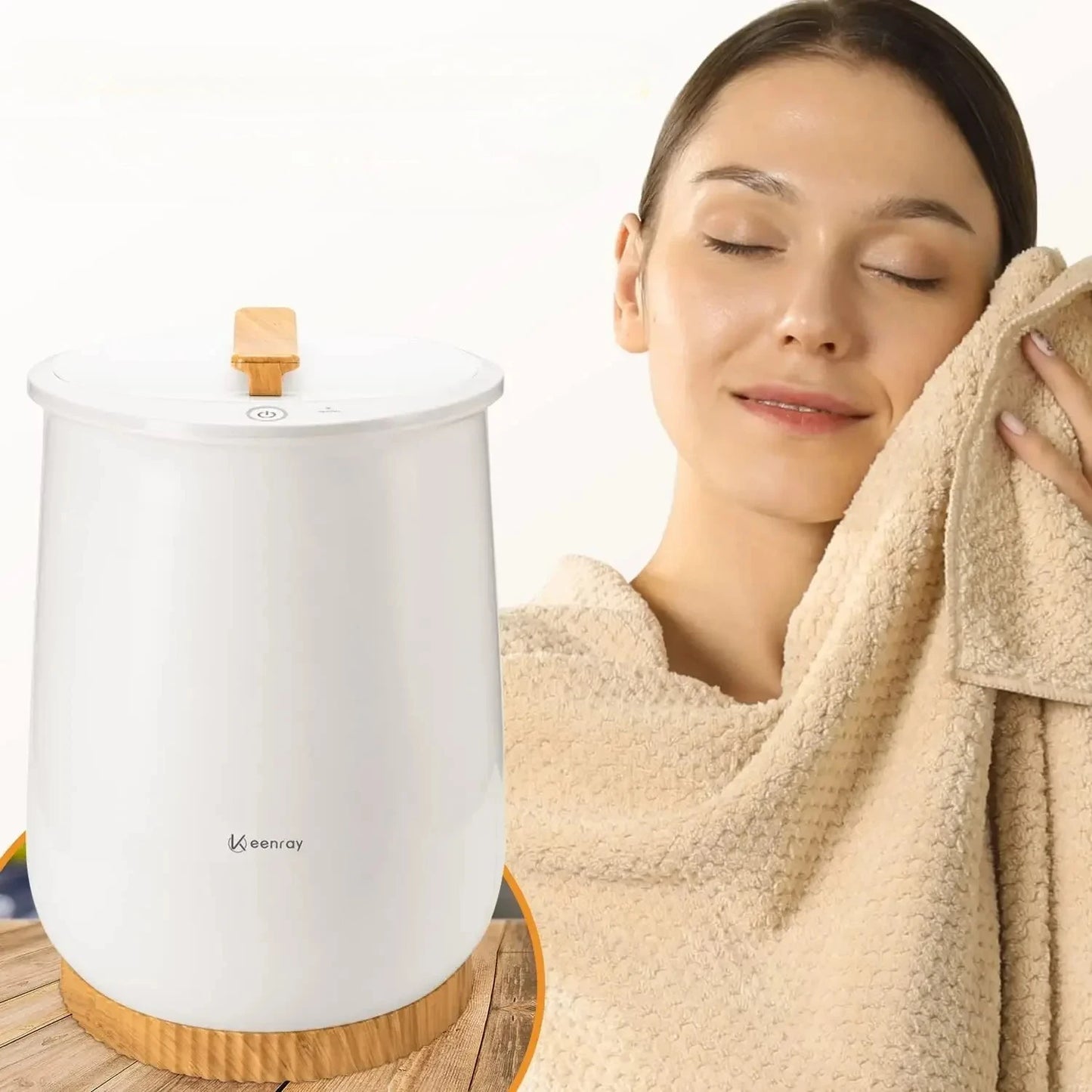 Luxury Large Towel Warmer Bucket – Fits 2 Oversized Towels, Auto Shut-Off