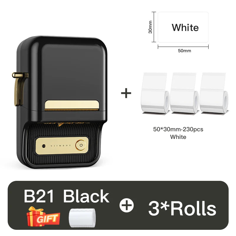 NiiMbot B21 Bluetooth Label Printer – Mini Wireless Barcode Maker