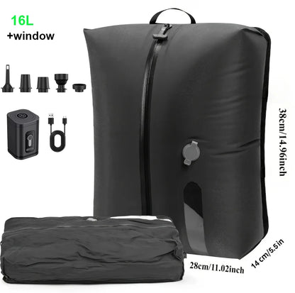 17L–34L Reusable Travel Vacuum Compression Bag with Air Pump