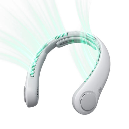 JISULIFE Upgraded Portable Neck Fan – 5000mAh, 5-Speed, Hands-Free Cooling