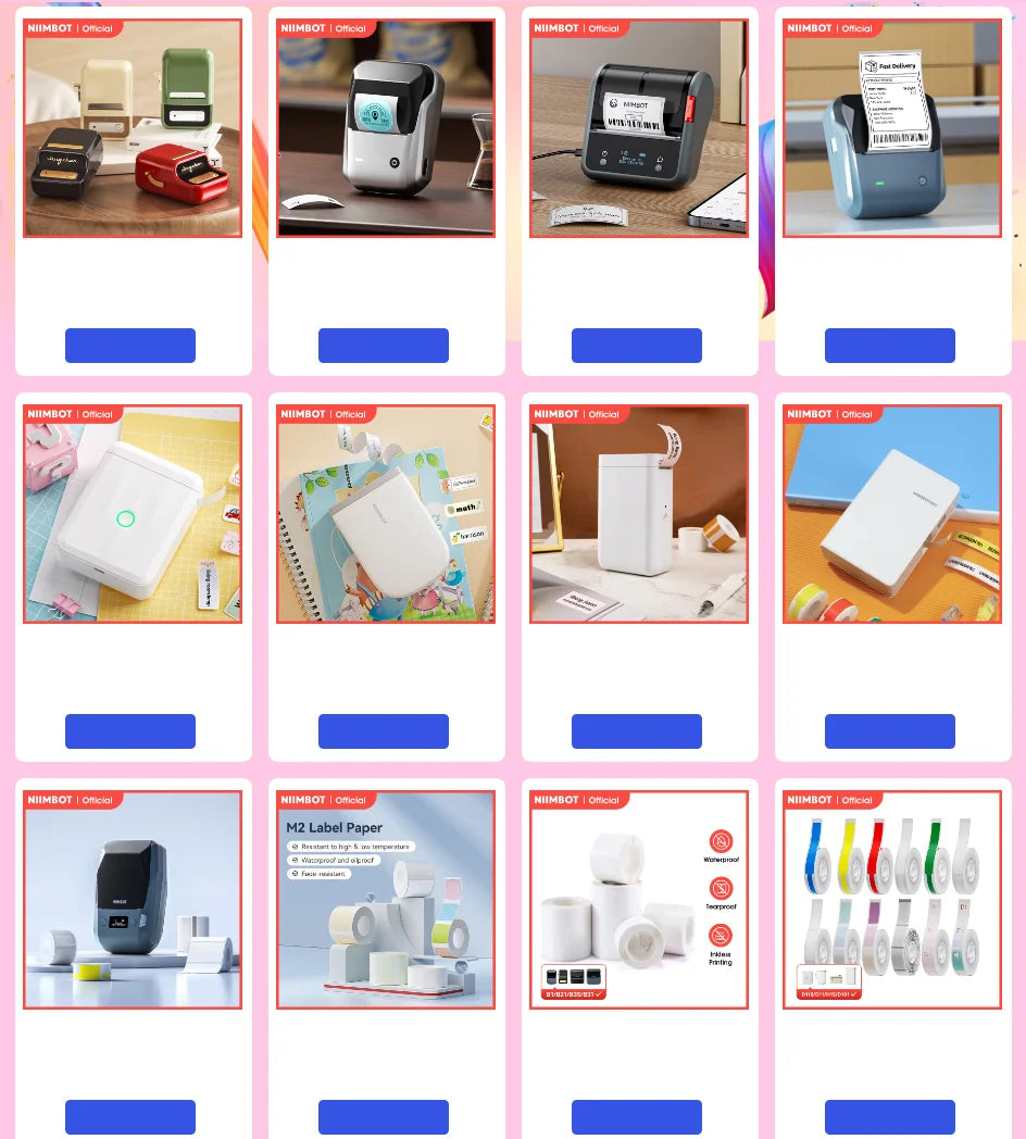 NiiMbot B21 Bluetooth Label Printer – Mini Wireless Barcode Maker