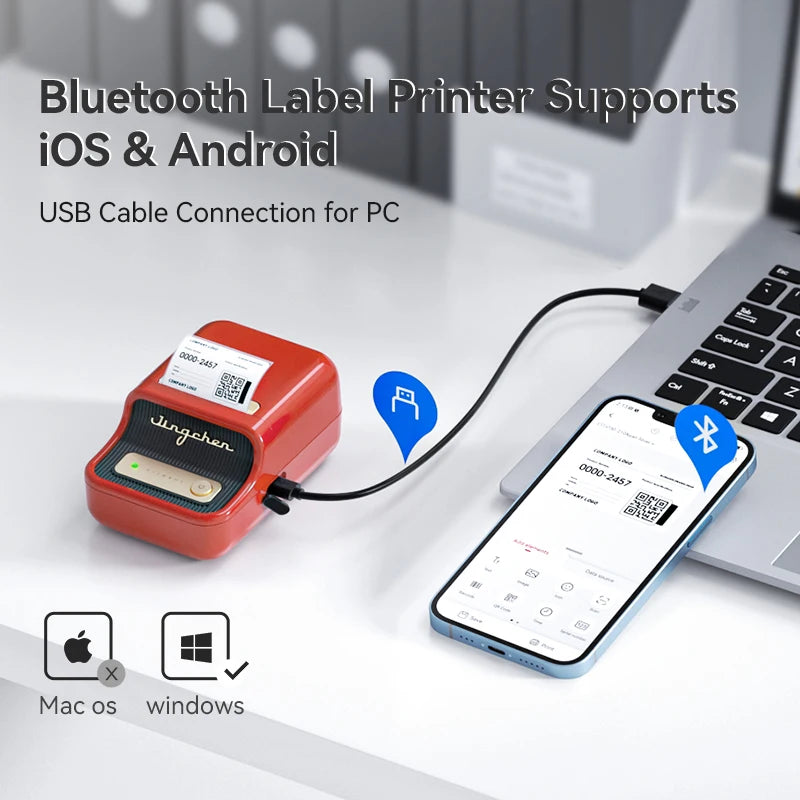 NiiMbot B21 Bluetooth Label Printer – Mini Wireless Barcode Maker