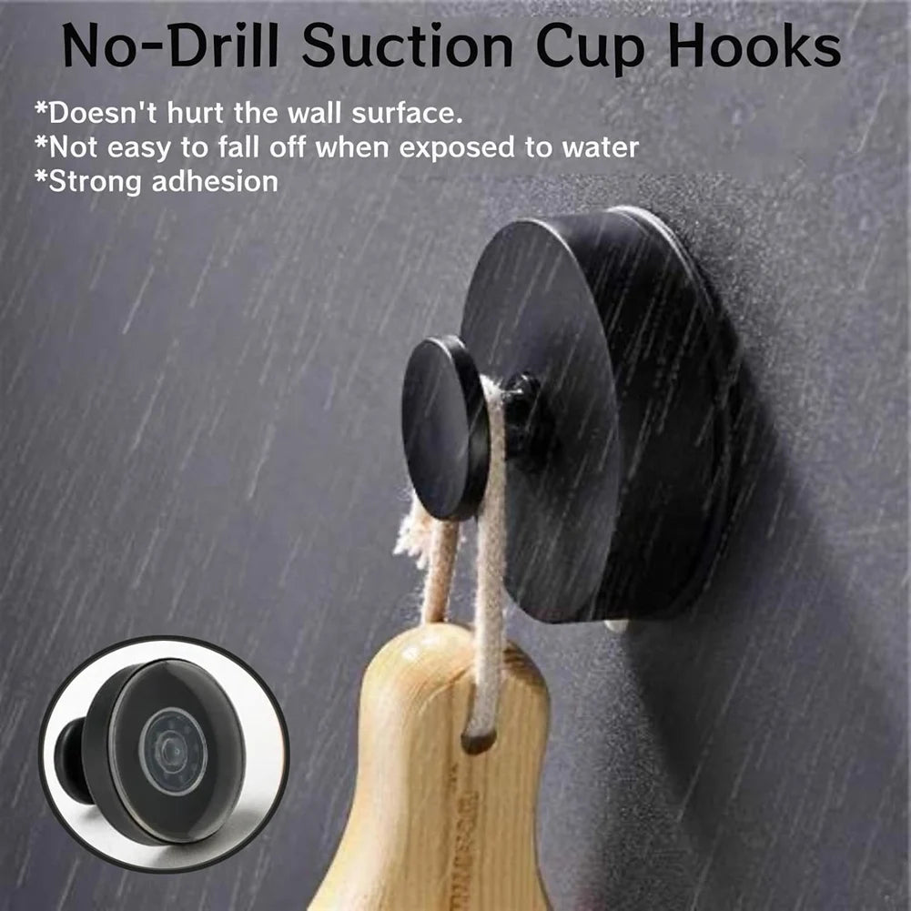 4PCS Suction Cup Towel Hooks – No Drill, Removable & Reusable