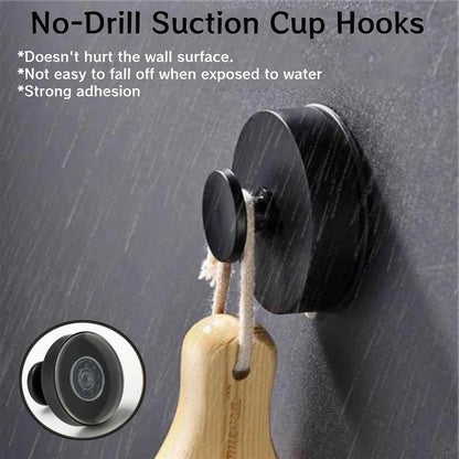 4PCS Suction Cup Towel Hooks – No Drill, Removable & Reusable