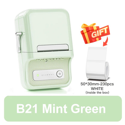 NiiMbot B21 Bluetooth Label Printer – Mini Wireless Barcode Maker