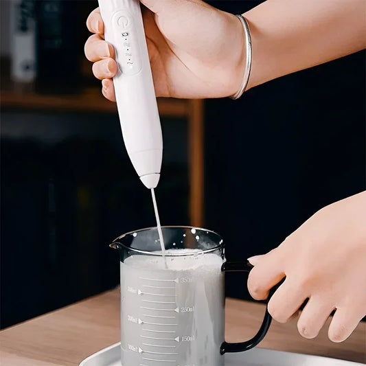 2-in-1 USB Rechargeable Egg Beater & Milk Frother – Double Heads, Kitchen Mixer