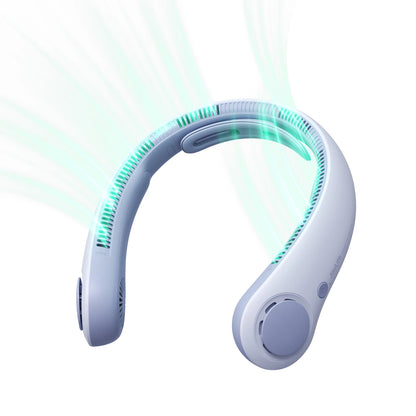 JISULIFE Upgraded Portable Neck Fan – 5000mAh, 5-Speed, Hands-Free Cooling