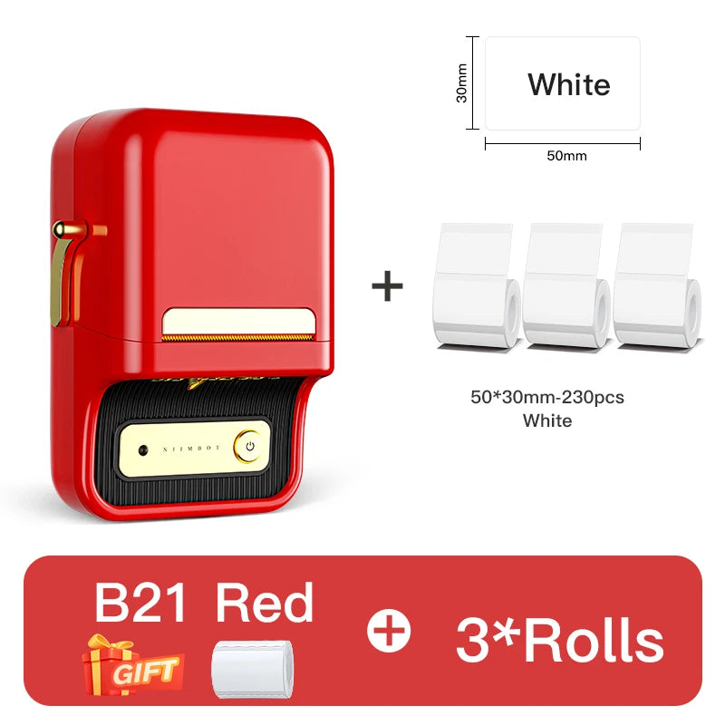 NiiMbot B21 Bluetooth Label Printer – Mini Wireless Barcode Maker