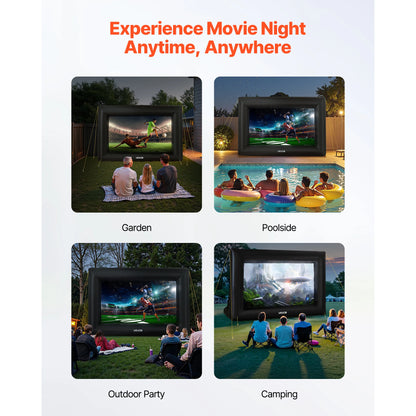 VEVOR Inflatable Projector Screen with Air Blower – 14–20 FT Outdoor Movie Screen