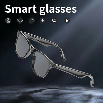 LIGE Smart Bluetooth Glasses – Touch Control, Built-in Mic & Voice Assistant, Translation