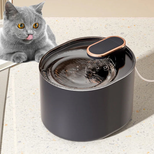 3L smart cat water fountain with auto filtering, auto shut-off, and large capacity for healthy hydration.