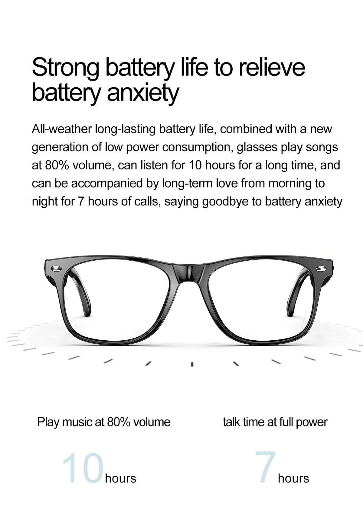 LIGE Smart Bluetooth Glasses – Touch Control, Built-in Mic & Voice Assistant, Translation