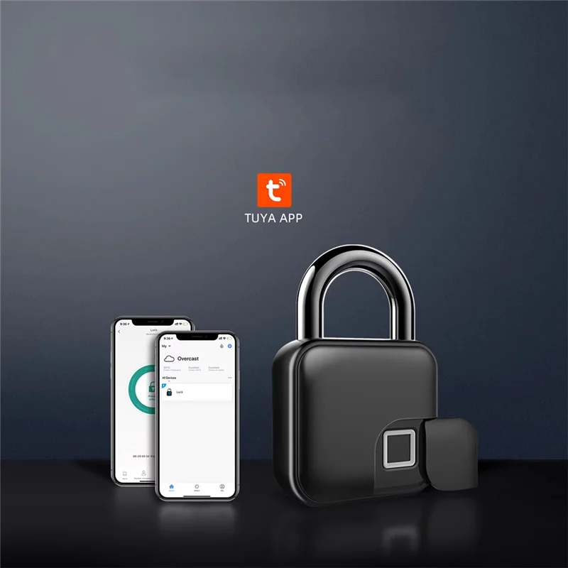 Tuya Smart Fingerprint Padlock – Keyless Biometric Anti-Theft Lock