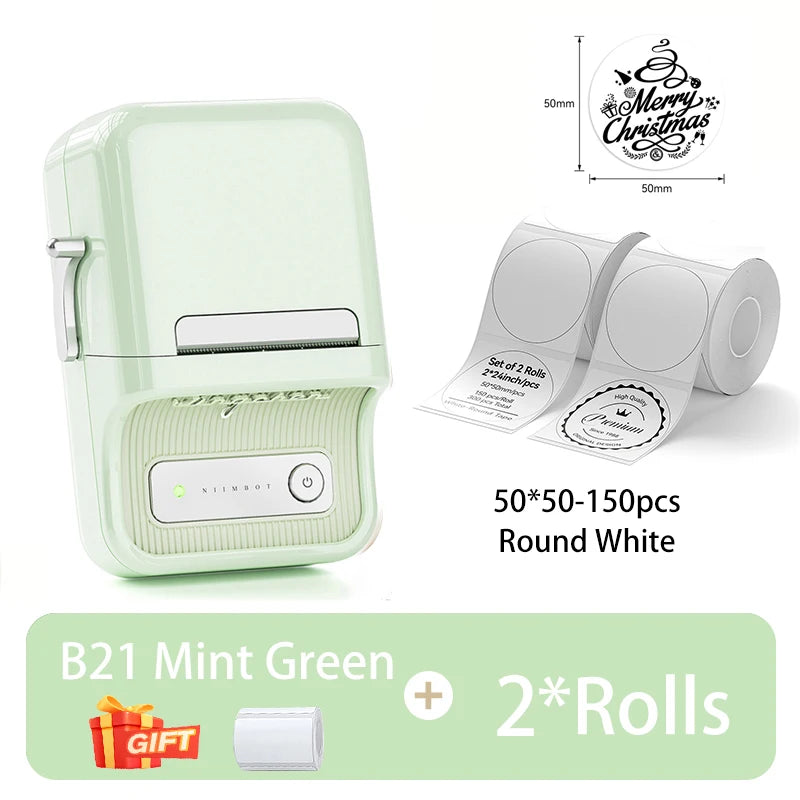 NiiMbot B21 Bluetooth Label Printer – Mini Wireless Barcode Maker