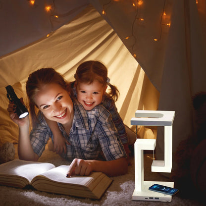LED Floating Night Light with 10W Wireless Charger & Dimmable Desk Lamp