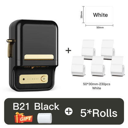 NiiMbot B21 Bluetooth Label Printer – Mini Wireless Barcode Maker