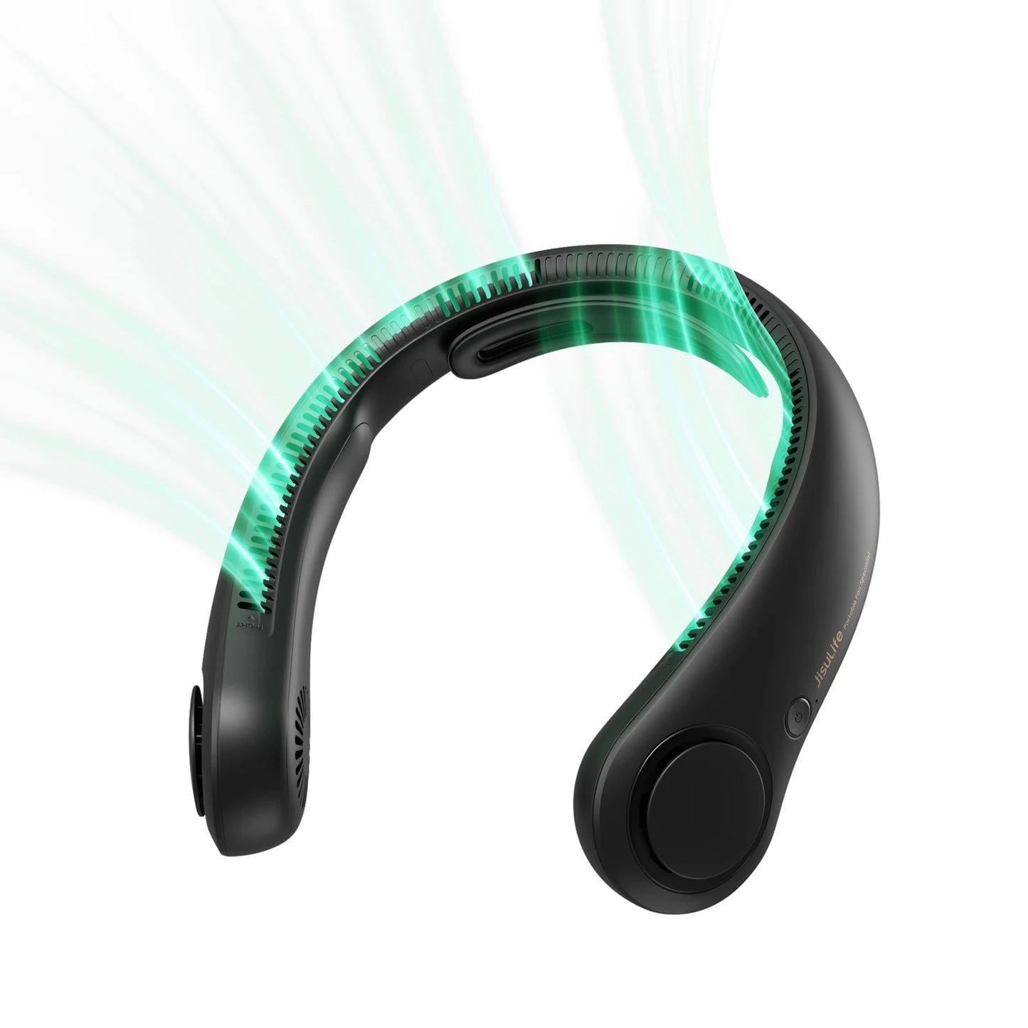 JISULIFE Upgraded Portable Neck Fan – 5000mAh, 5-Speed, Hands-Free Cooling