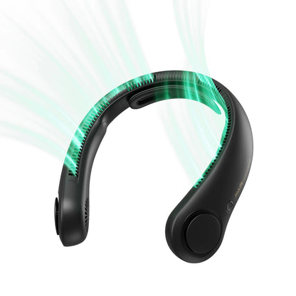 JISULIFE Upgraded Portable Neck Fan – 5000mAh, 5-Speed, Hands-Free Cooling