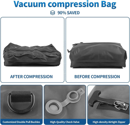 17L–34L Reusable Travel Vacuum Compression Bag with Air Pump