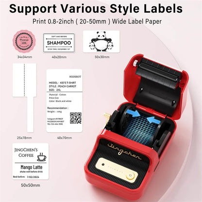 NiiMbot B21 Bluetooth Label Printer – Mini Wireless Barcode Maker