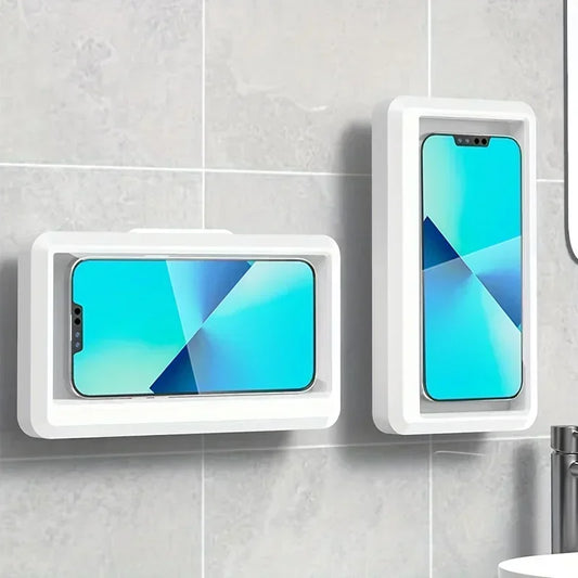 360° Rotating Waterproof Shower Phone Holder – Anti-Fog & Touchscreen Compatible