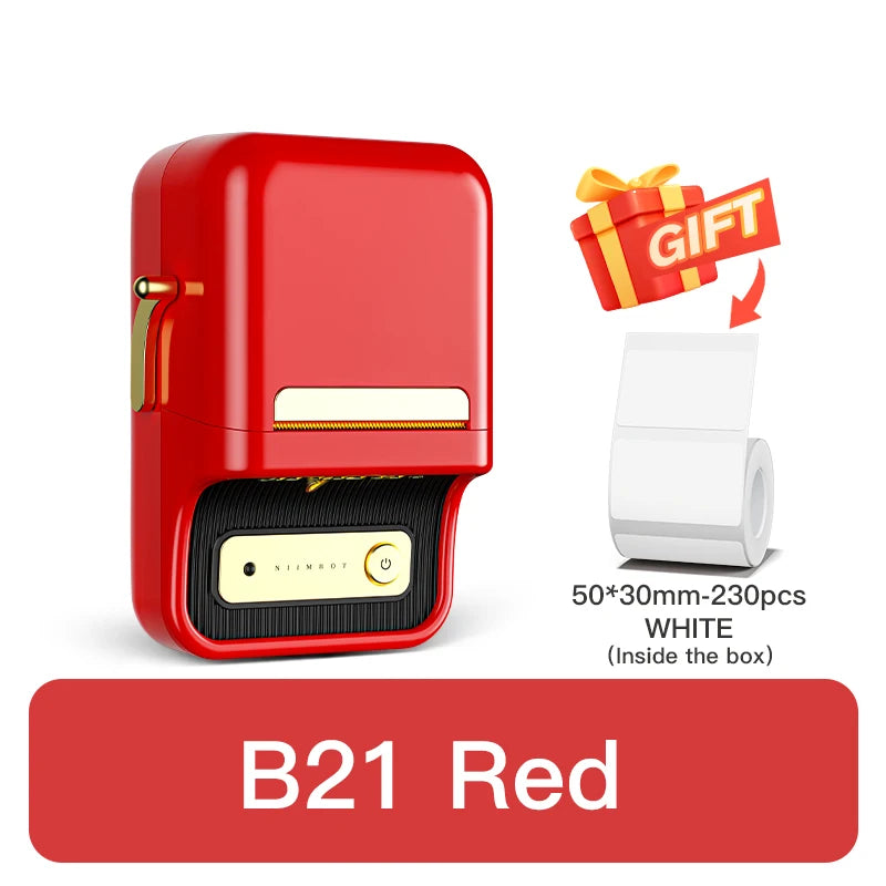 NiiMbot B21 Bluetooth Label Printer – Mini Wireless Barcode Maker